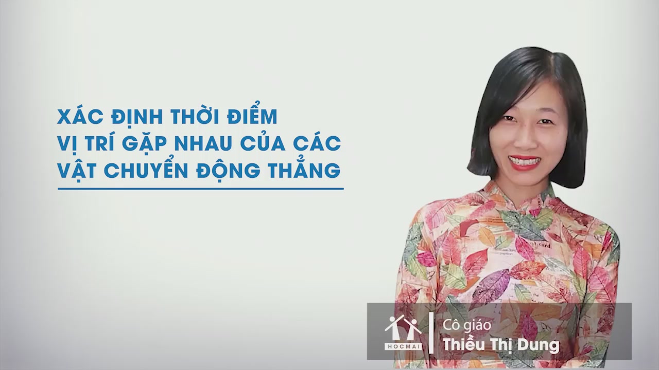 1. Xác định Thời điểm, Vị Trí Gặp Nhau Của Các Vật Chuyển động Thẳng 